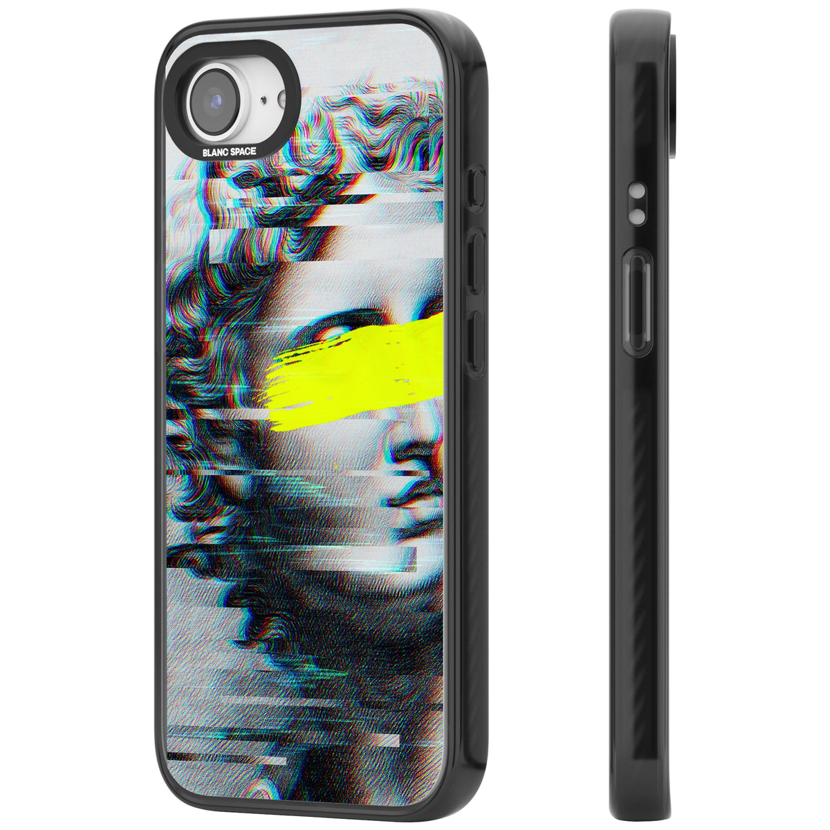 Glitched Fragment iPhone 16e / iPhone 17e Impact Black Phone Case side