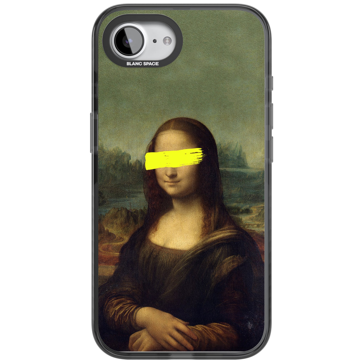 Vandaled Mona Lisa iPhone 16e / iPhone 17e Impact Black Phone Case front