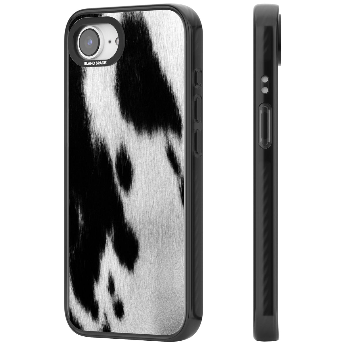 Cowhide iPhone 16e / iPhone 17e Impact Black Phone Case side