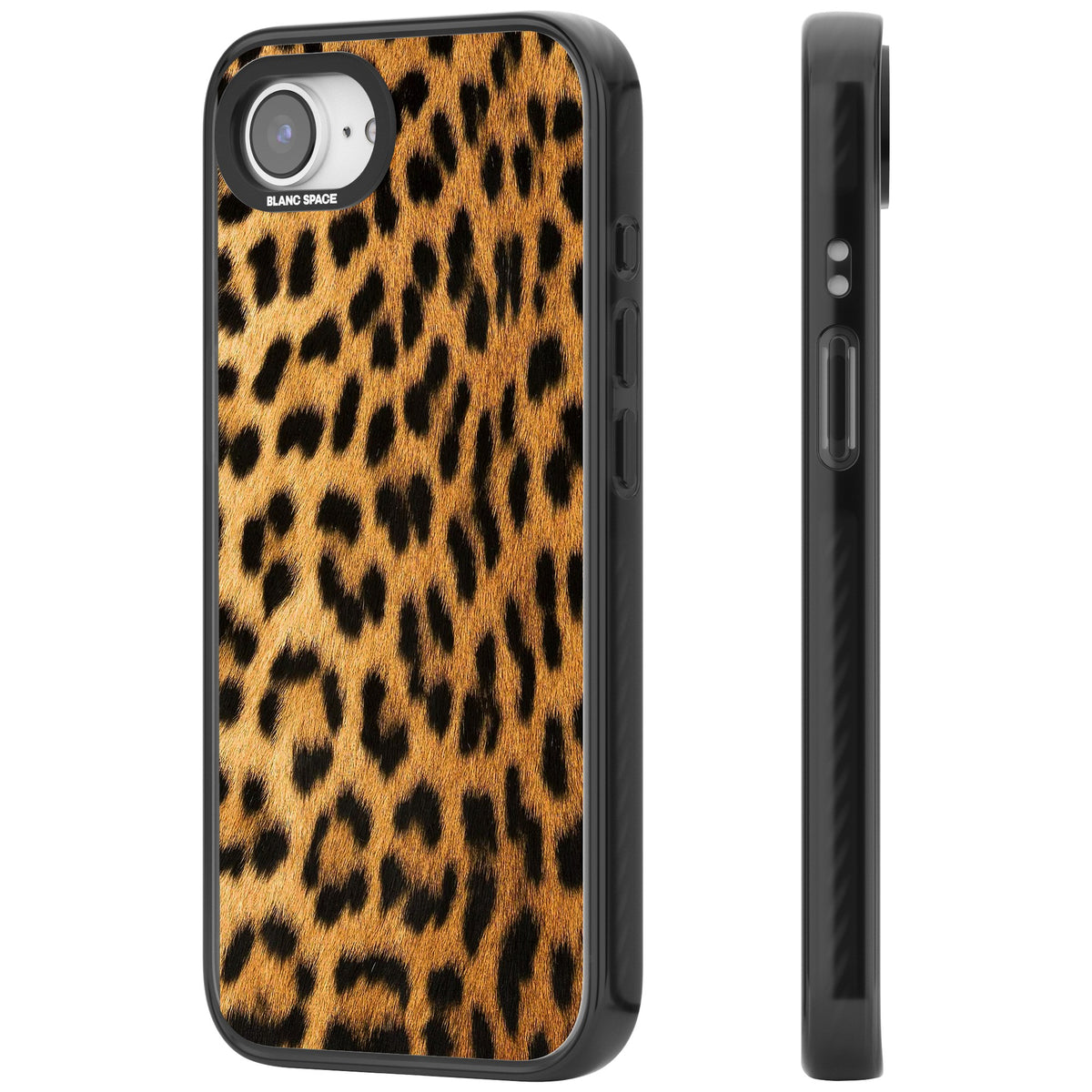 Savannah Leopard iPhone 16e / iPhone 17e Impact Black Phone Case side