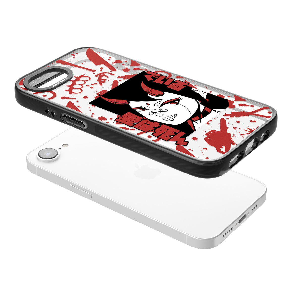 She's a Devil iPhone 16e / iPhone 17e Impact Black Phone Case angled