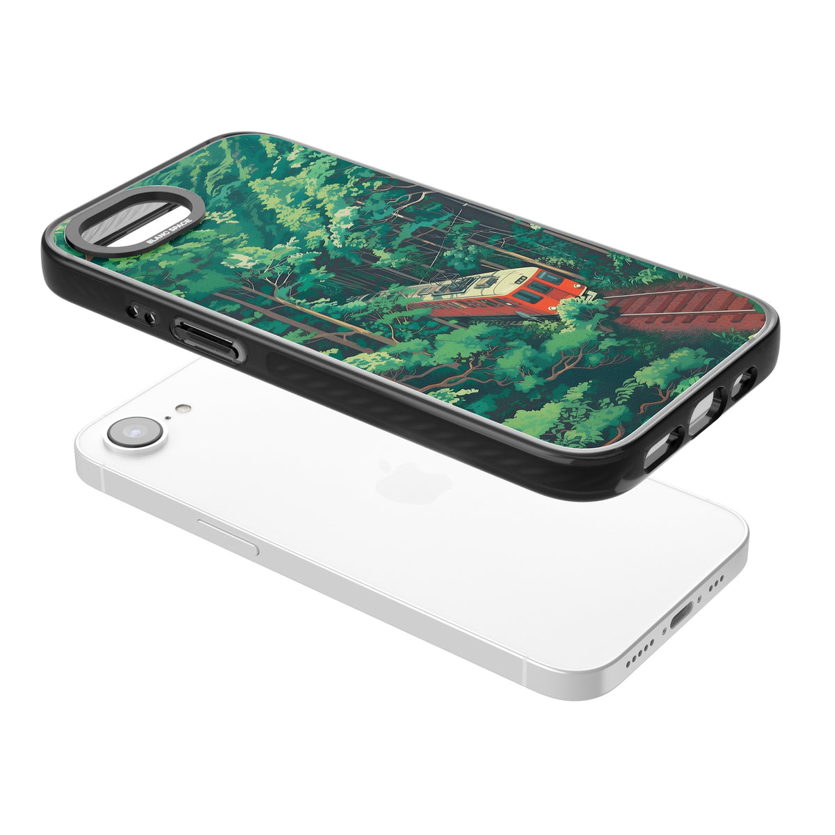 Railway In Toyama iPhone 16e / iPhone 17e Impact Black Phone Case angled