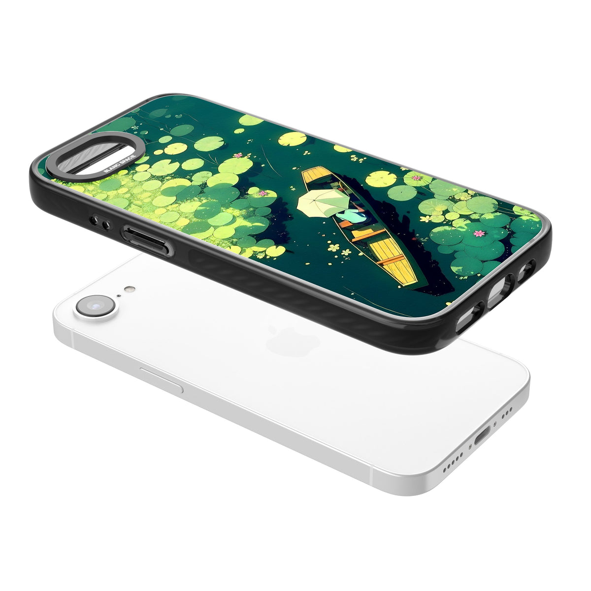 Jade Waters iPhone 16e / iPhone 17e Impact Black Phone Case angled