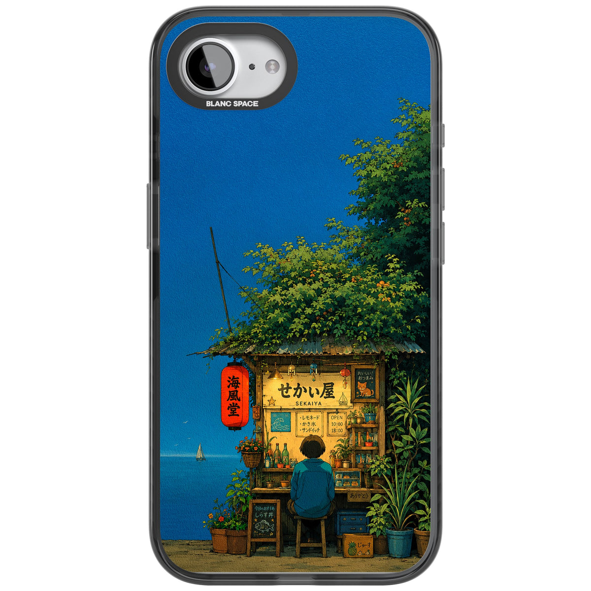 The Shirahama Kiosk iPhone 16e / iPhone 17e Impact Black Phone Case front