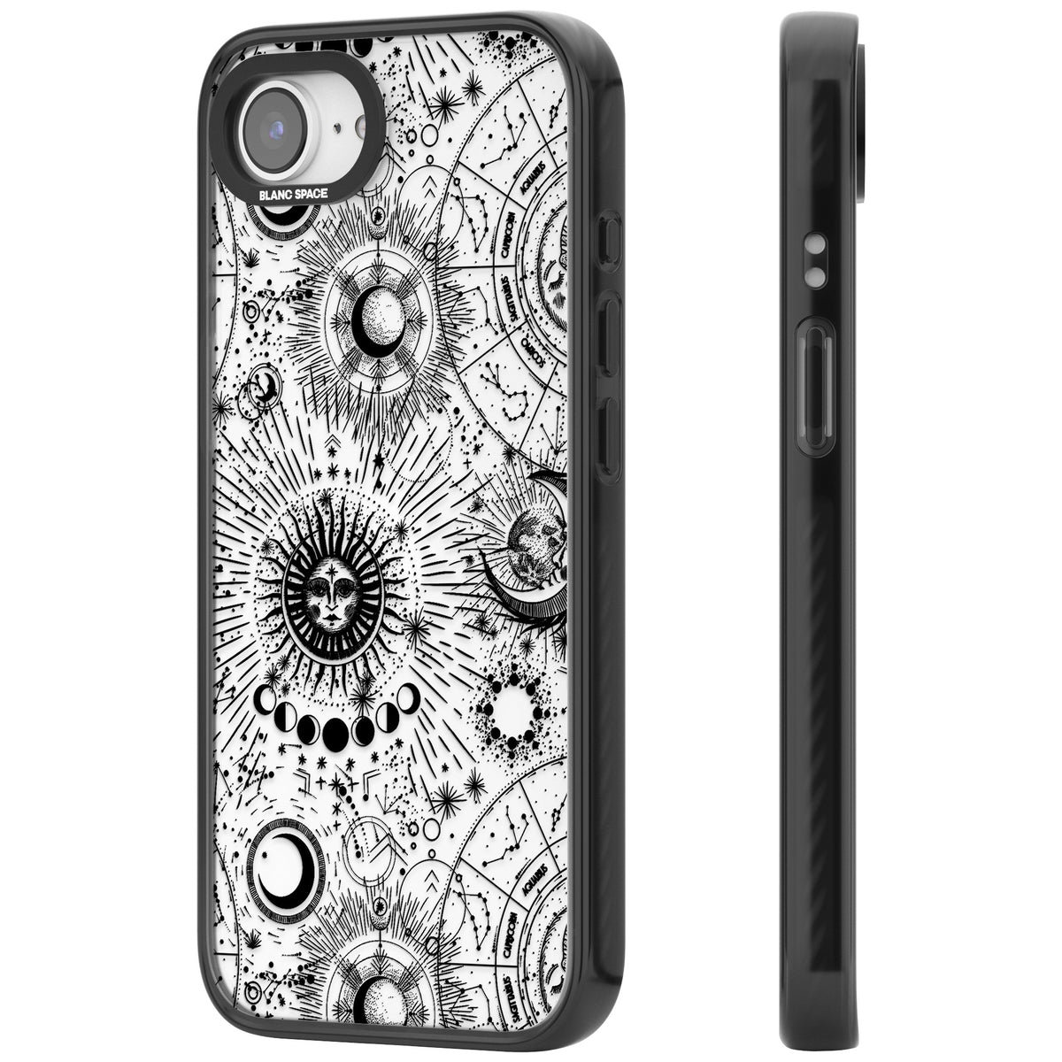 Suns & Zodiac Solar Chart iPhone 16e / iPhone 17e Impact Black Phone Case side