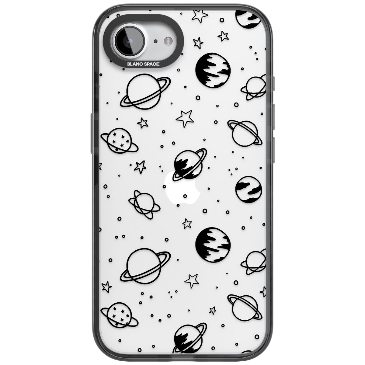 Black Cosmic iPhone 16e / iPhone 17e Impact Black Phone Case front