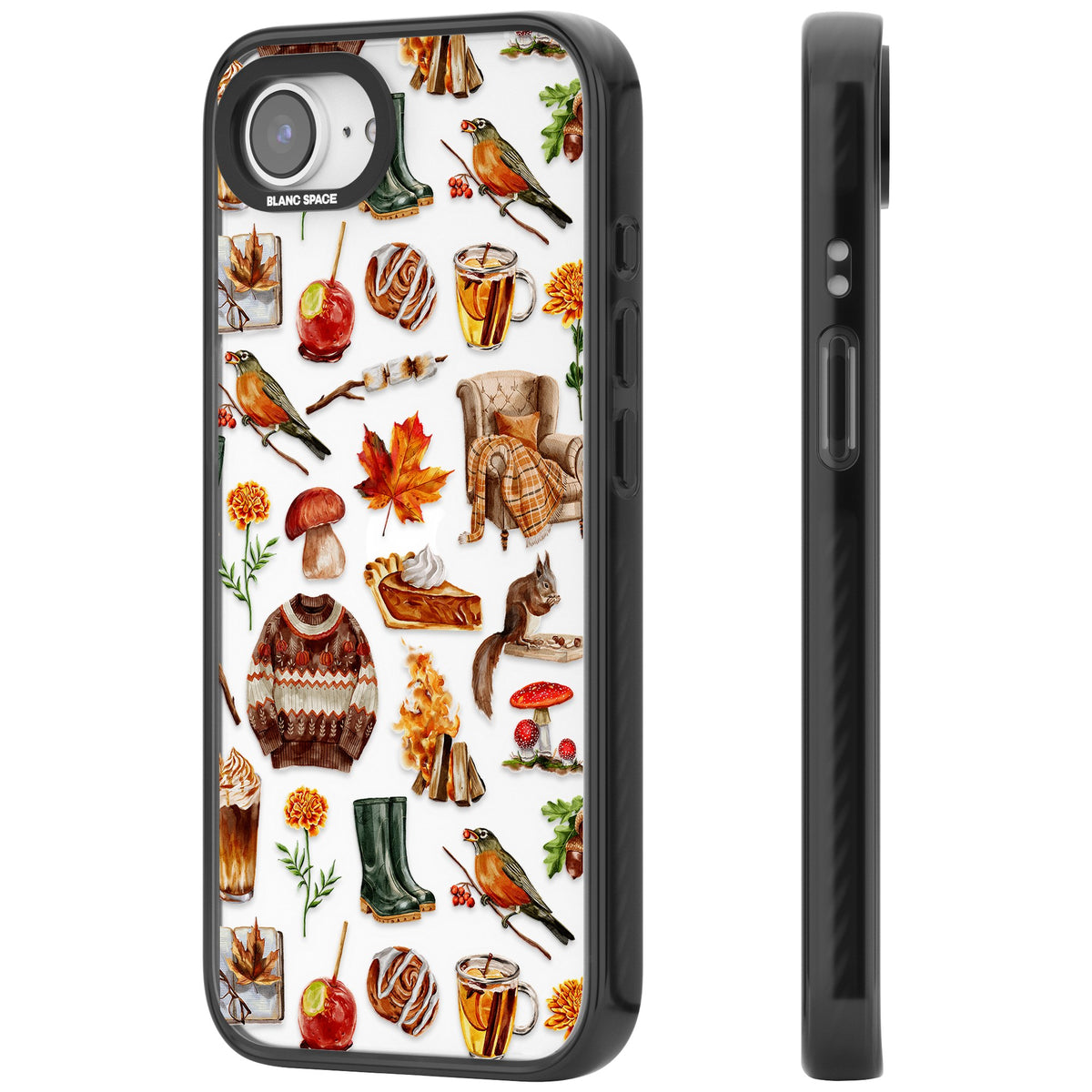 Autumn Anthology iPhone 16e / iPhone 17e Impact Black Phone Case side