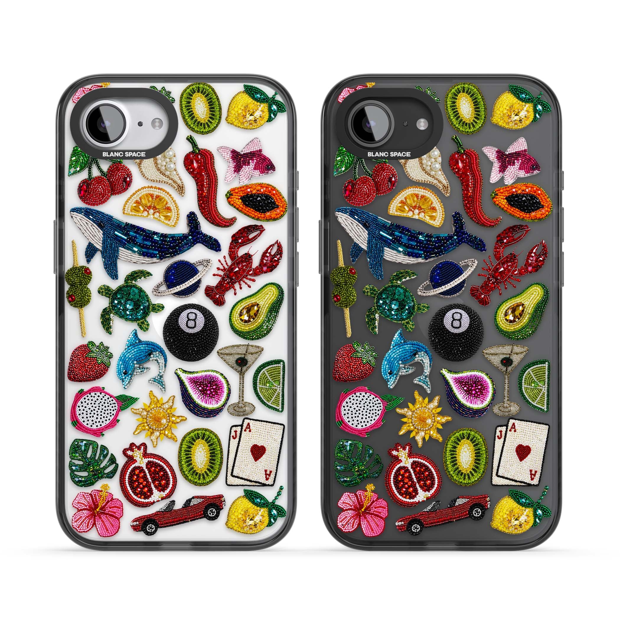 Beaded Mix cute iPhone case | Black Impact case for iPhone 16e, iPhone 17e