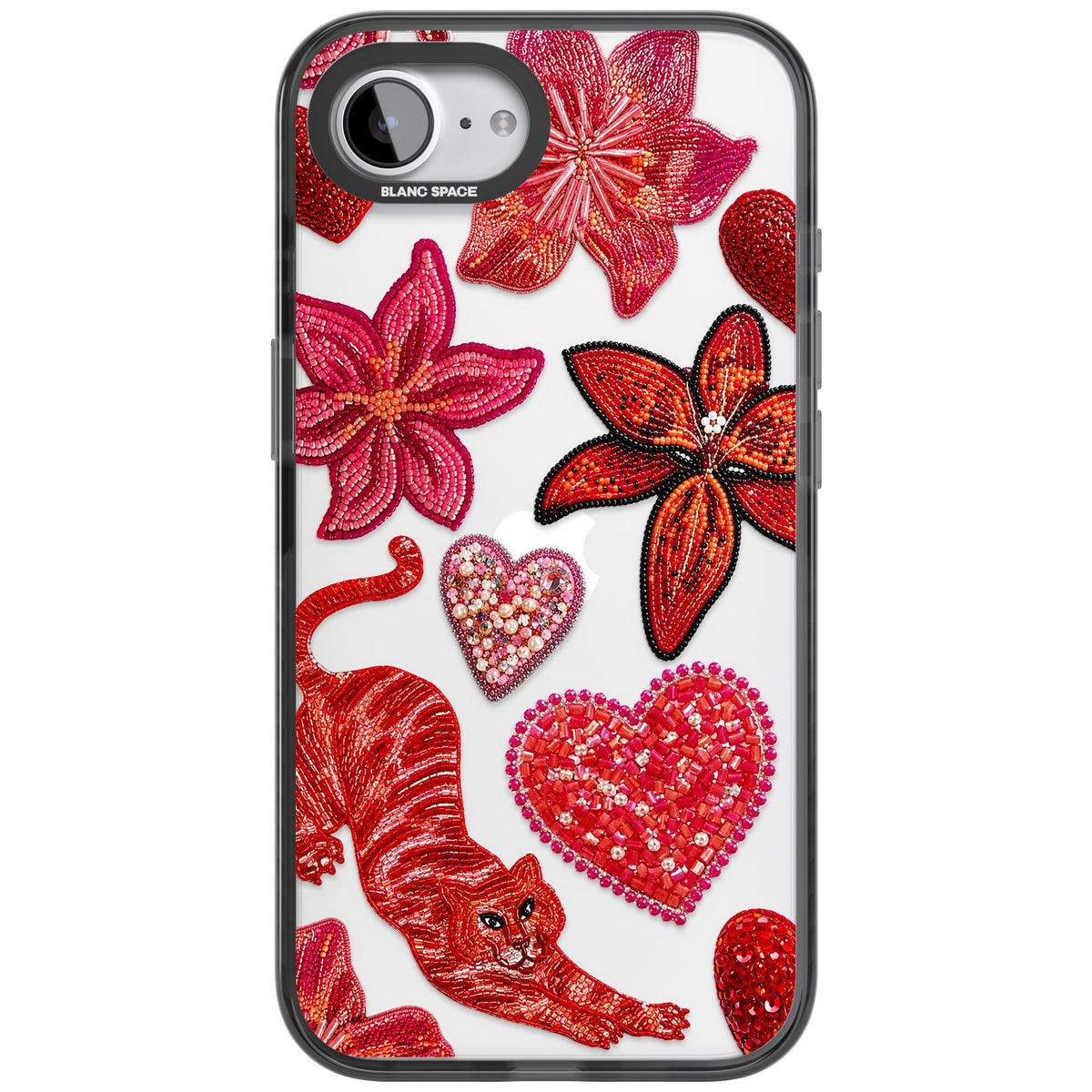 Beaded Boho iPhone 16e / iPhone 17e Impact Black Phone Case front
