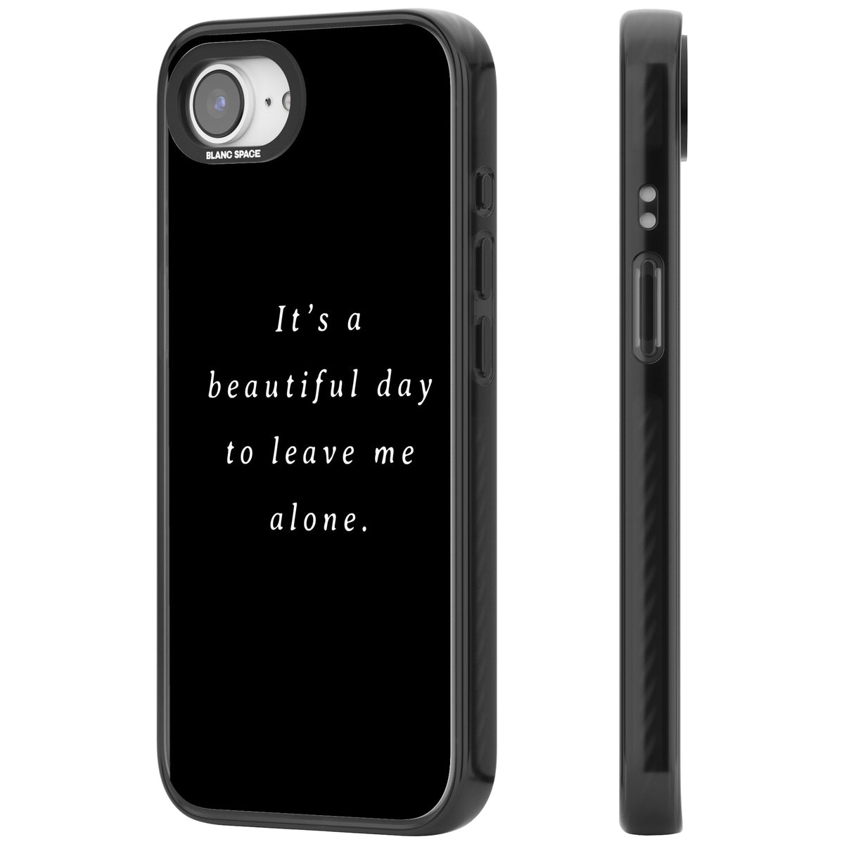 Beautiful Day Quote iPhone 16e / iPhone 17e Impact Black Phone Case side