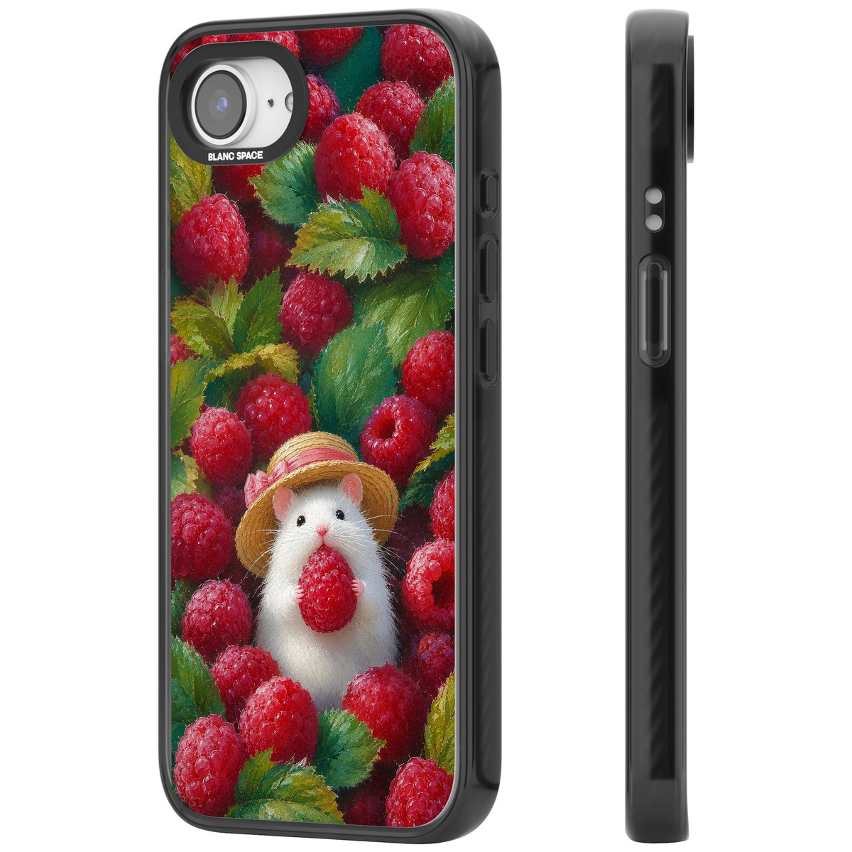 Berry Forager iPhone 16e / iPhone 17e Impact Black Phone Case side