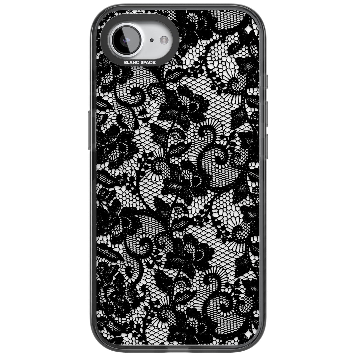 Black Lace iPhone 16e / iPhone 17e Impact Black Phone Case front