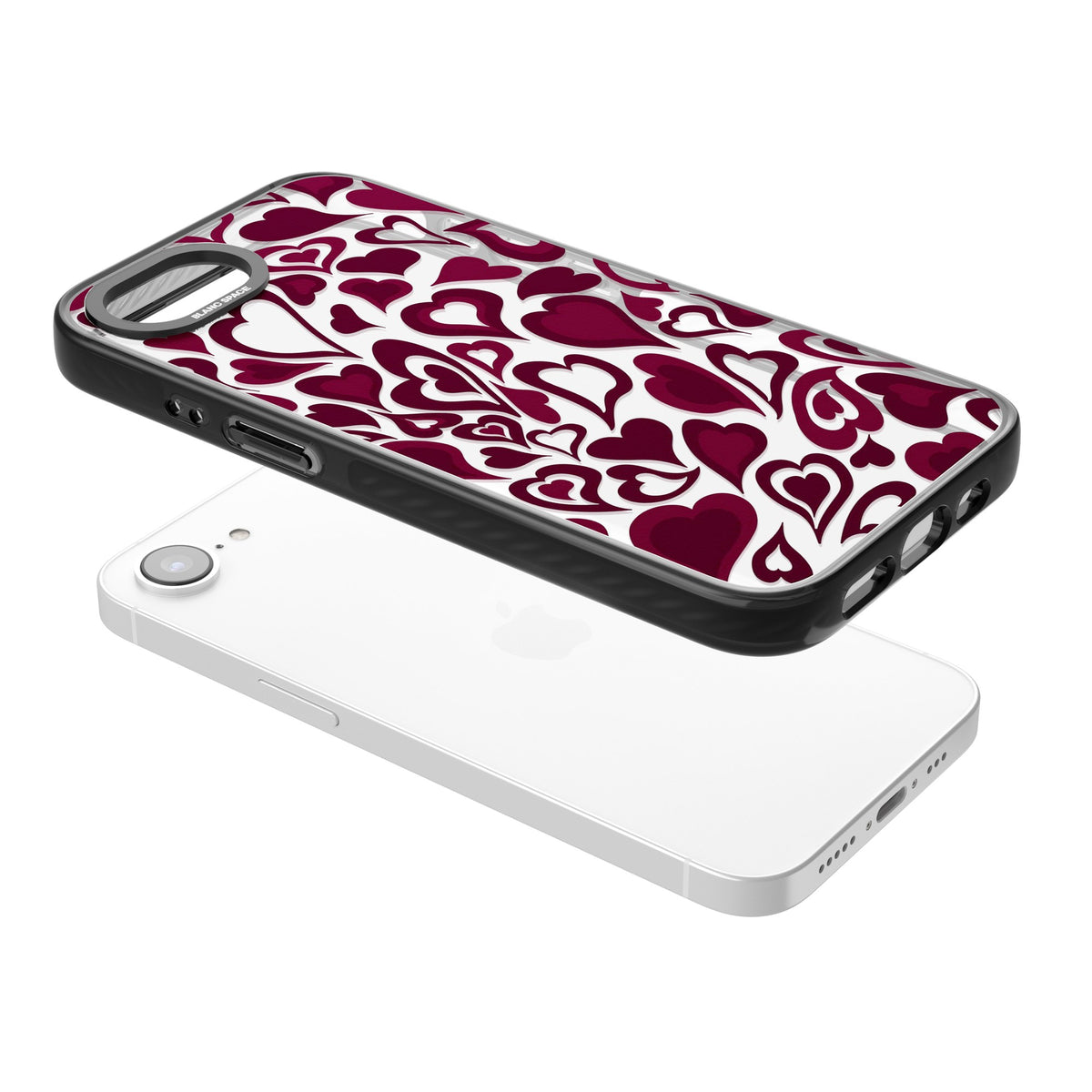 Amour iPhone 16e / iPhone 17e Impact Black Phone Case angled