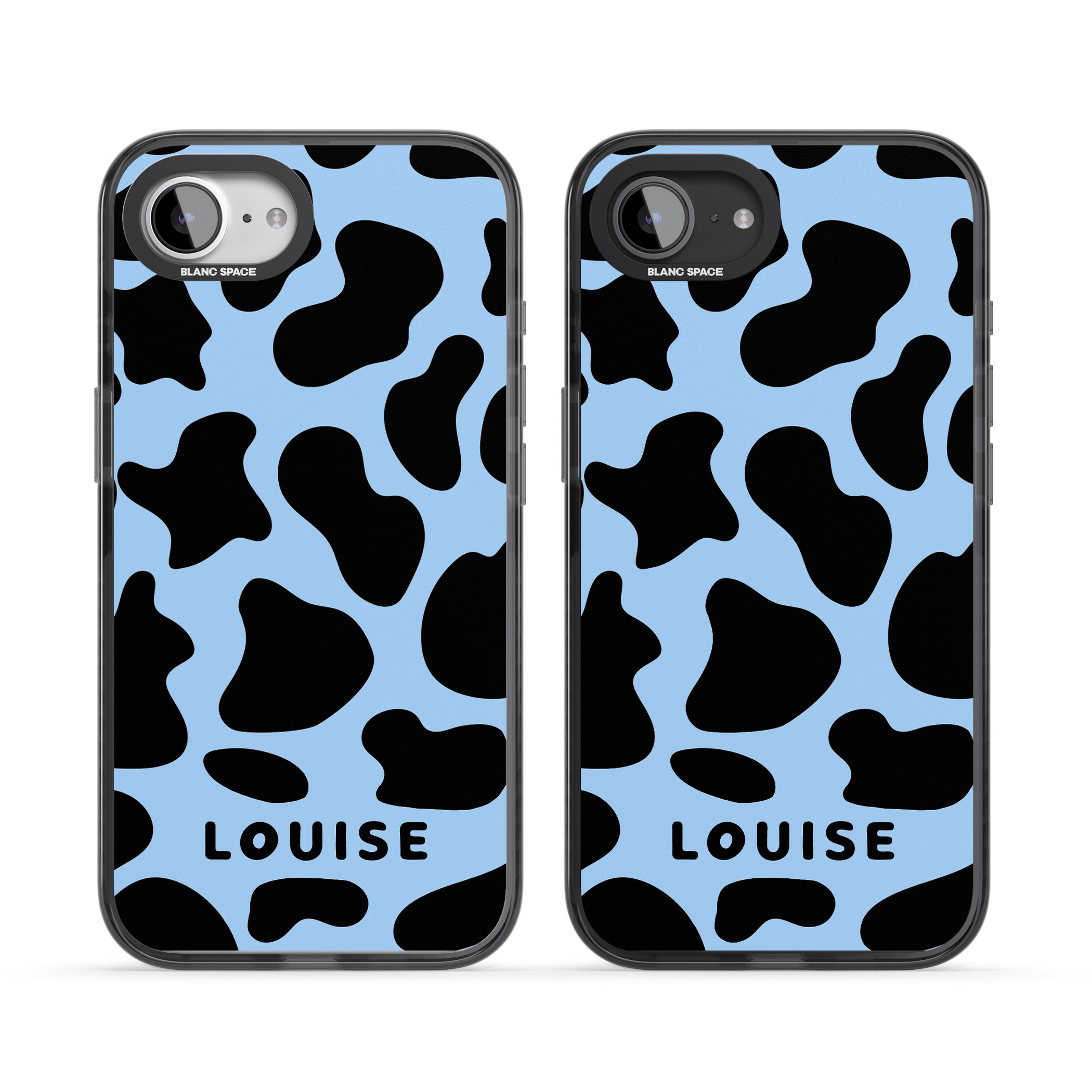 Personalised Blue And Black Cow Print