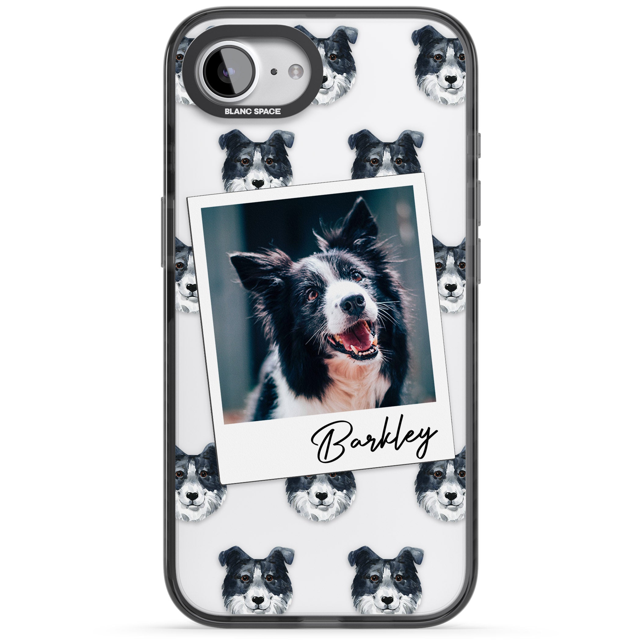 Personalised Border Collie Instant Camera Photo