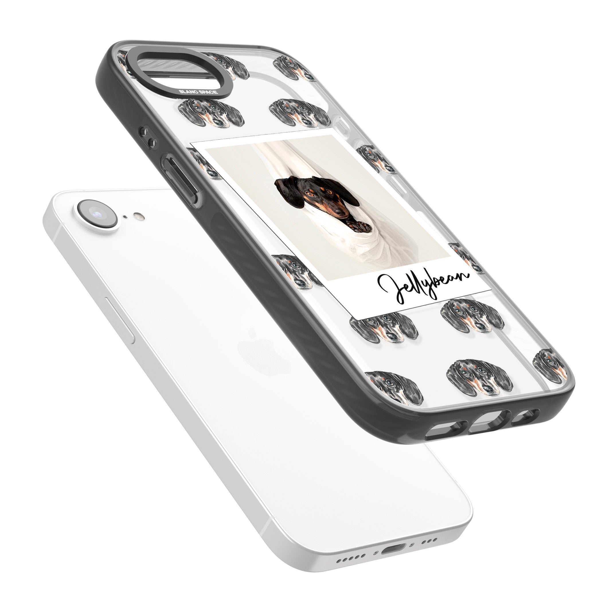 Personalised Black Dachshund Instant Camera Photo