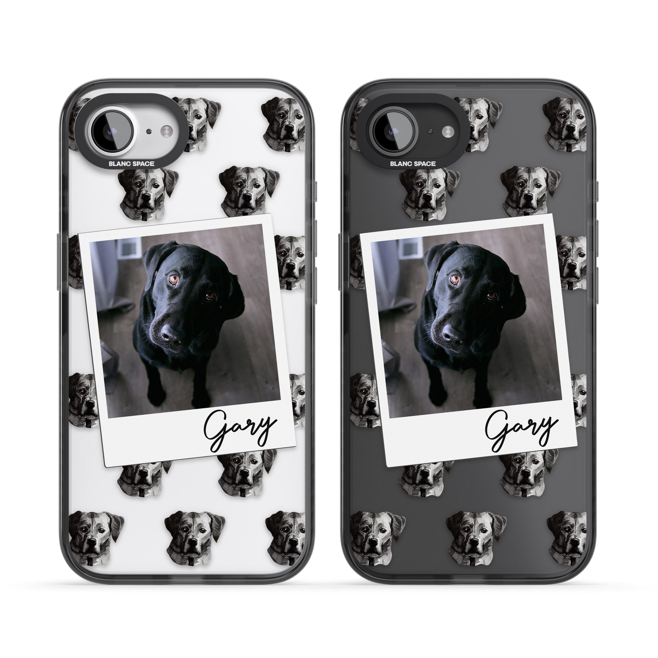 Personalised Black Labrador Instant Camera Photo