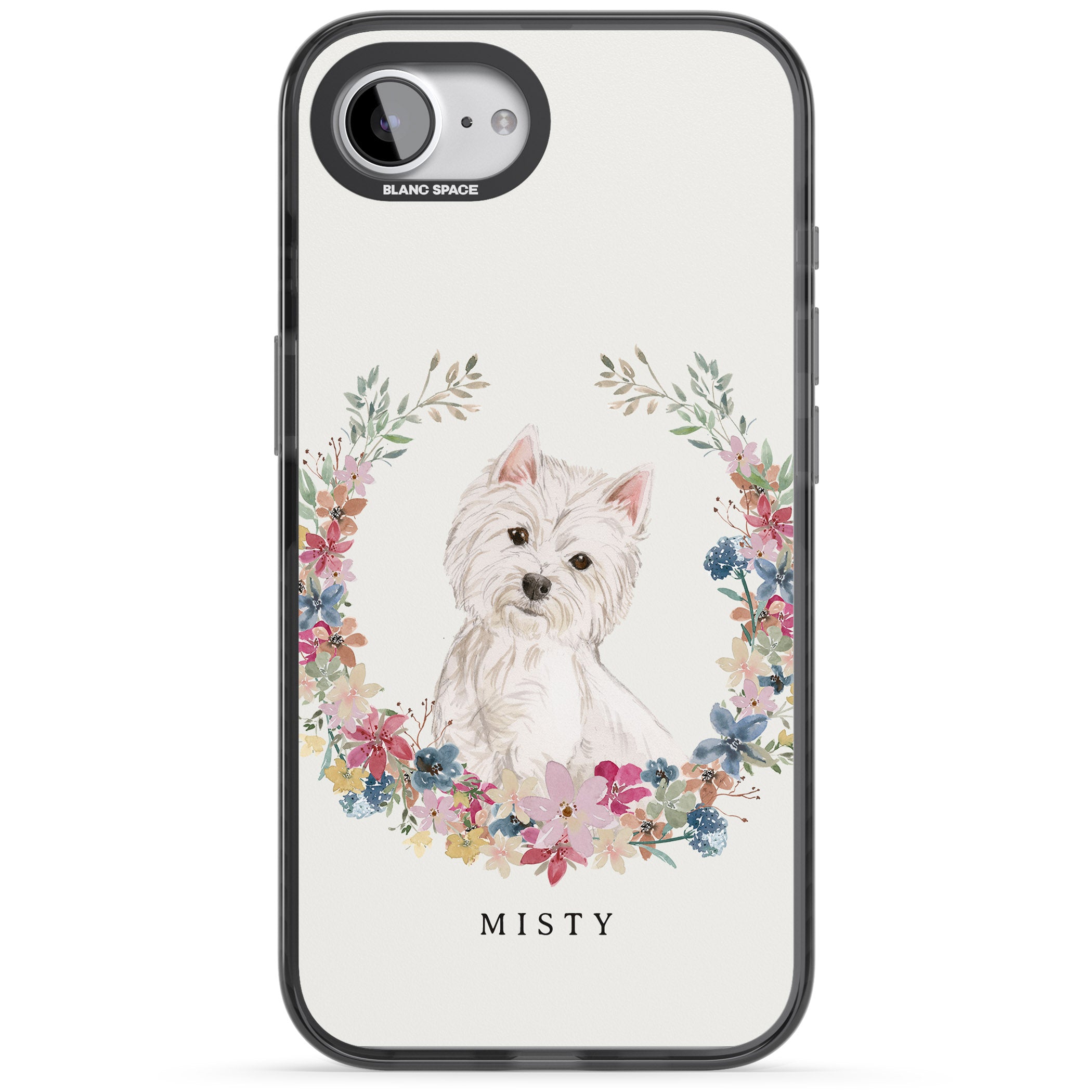 Personalised Westie Floral Portrait