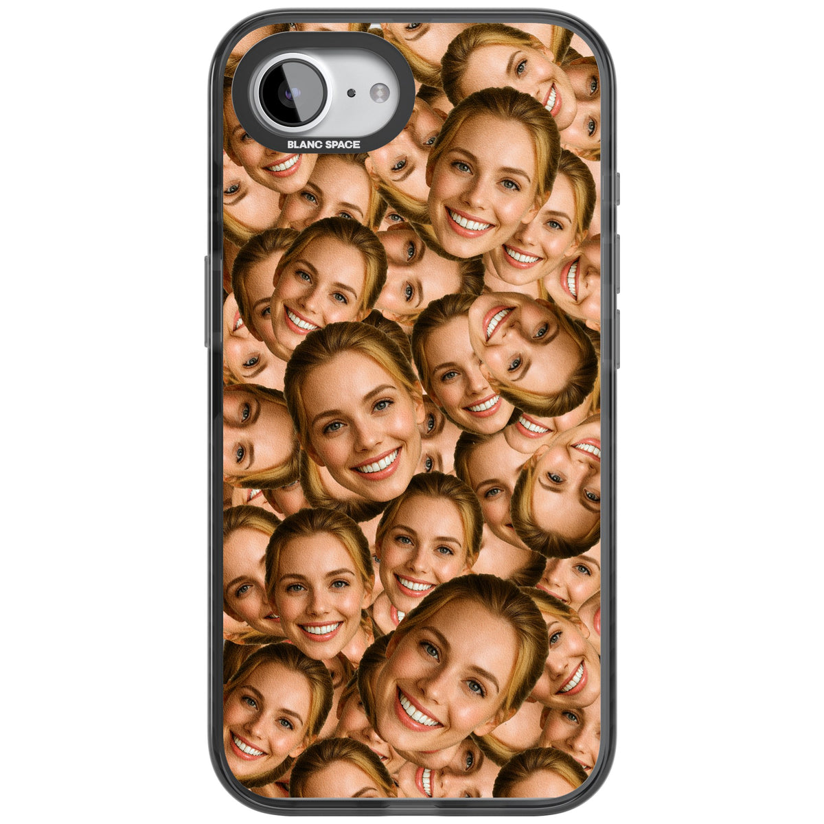 Face Collage iPhone 16e / iPhone 17e Impact Black Phone Case front