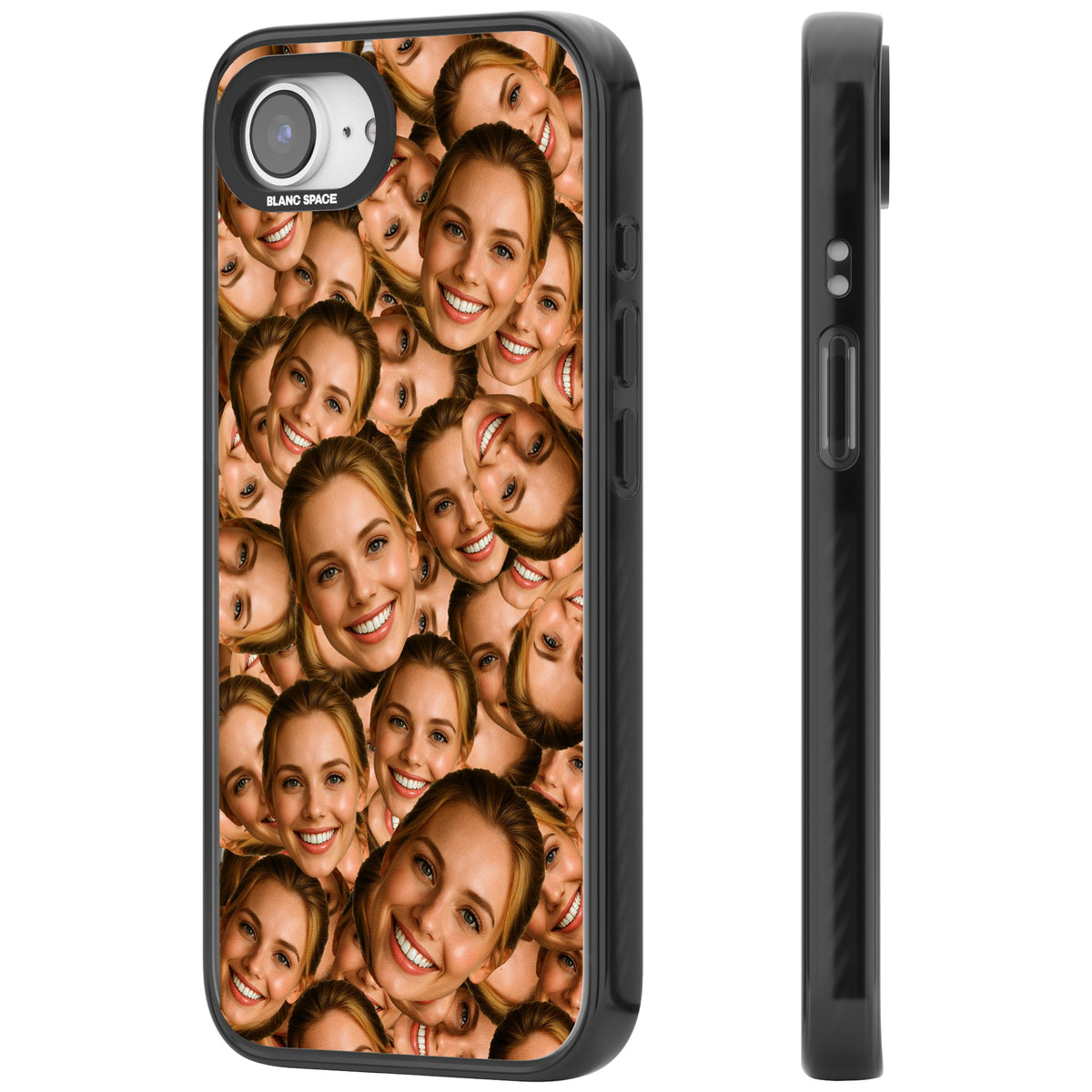 Face Collage iPhone 16e / iPhone 17e Impact Black Phone Case side
