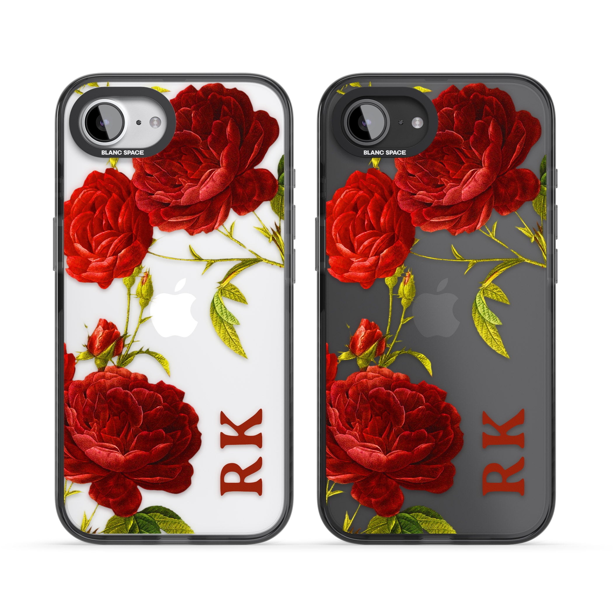 Personalised Vintage Floral Red Roses