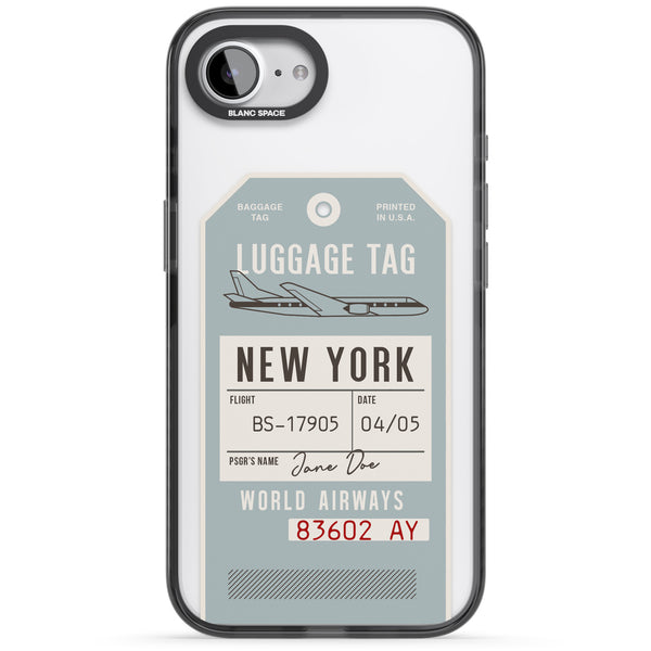 Personalised Vintage USA Luggage Tag