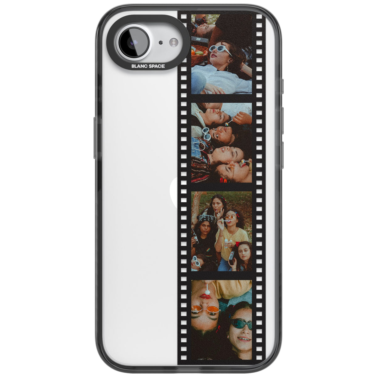 Personalised Photo Film Strip iPhone 16e / iPhone 17e Impact Black Phone Case front