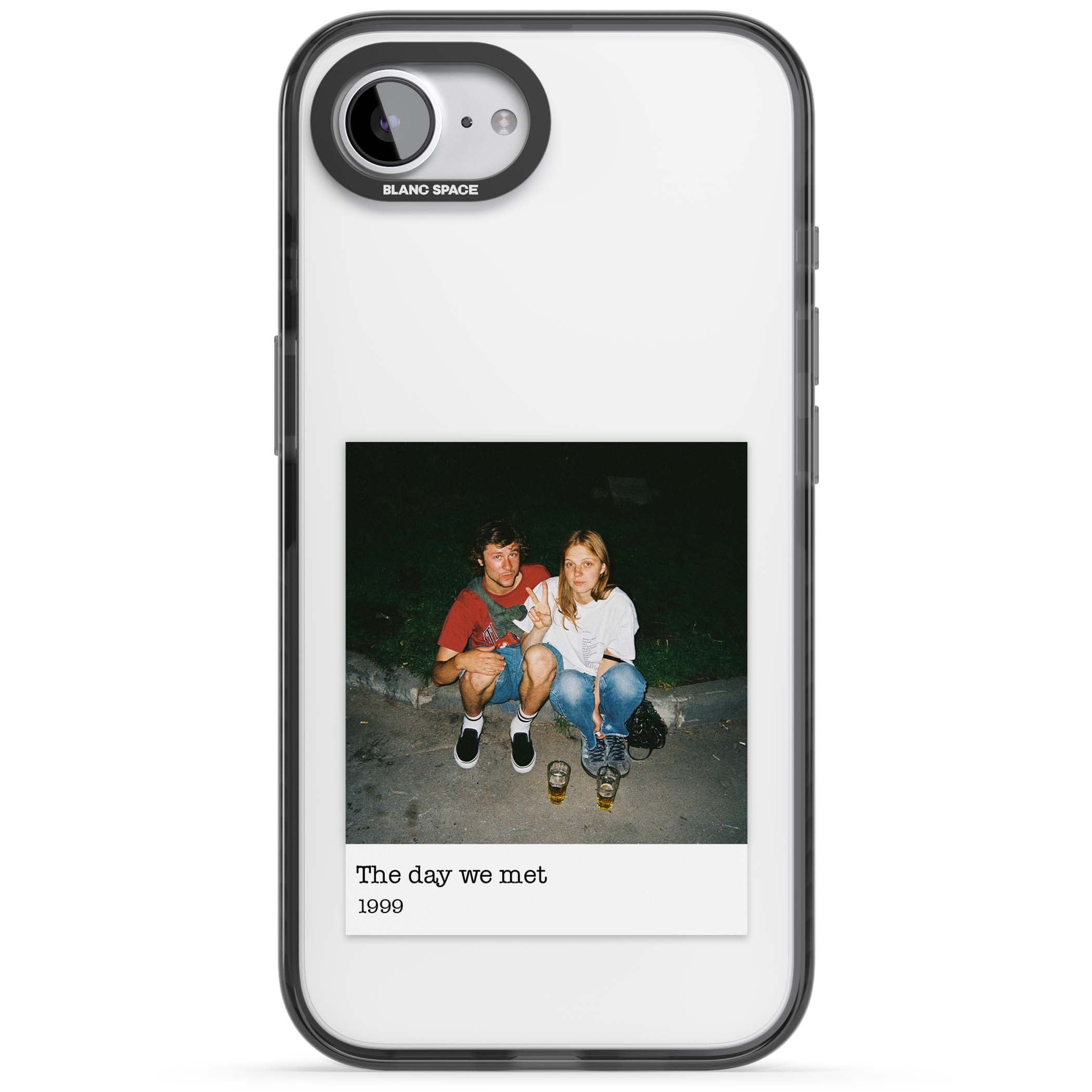 Photo Memory minimal iPhone case | Black Impact case for iPhone 16e, iPhone 17e