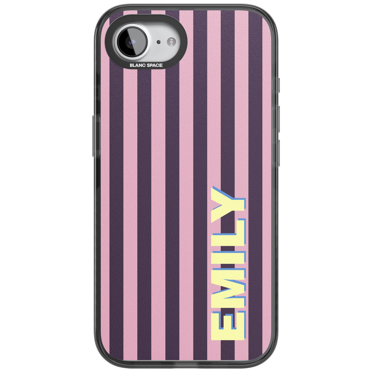 Personalised Lebanese Stripe iPhone 16e / iPhone 17e Impact Black Phone Case front