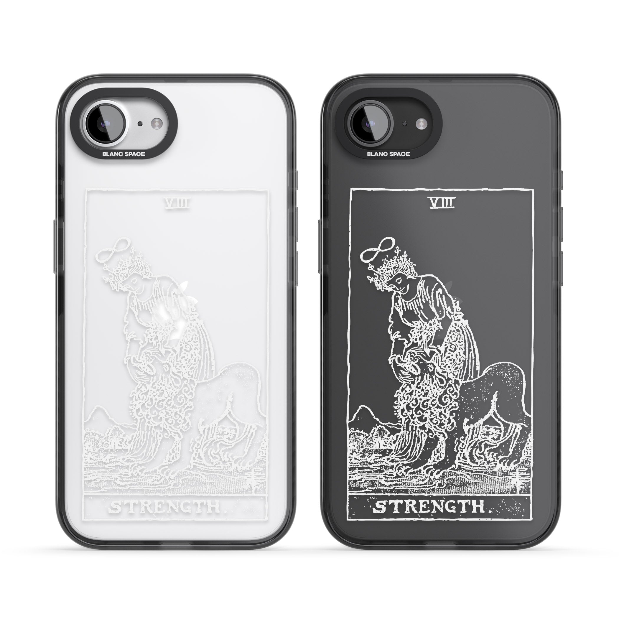 Personalised Strength Tarot Card (White)