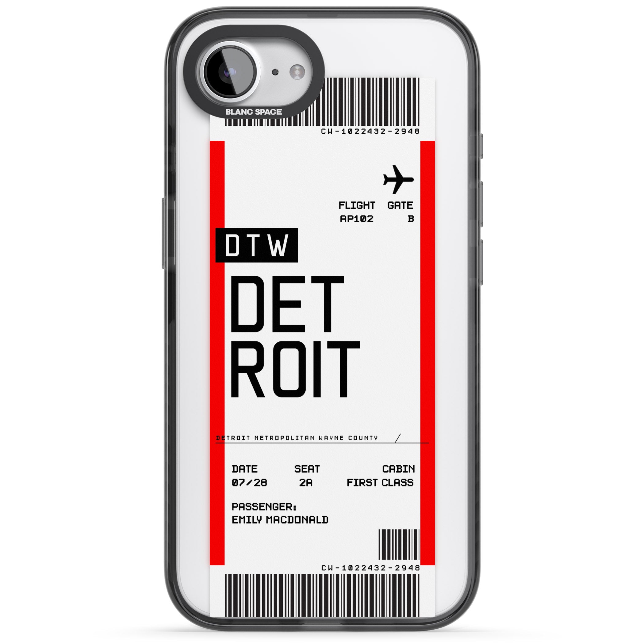 Personalised Detroit Boarding Pass