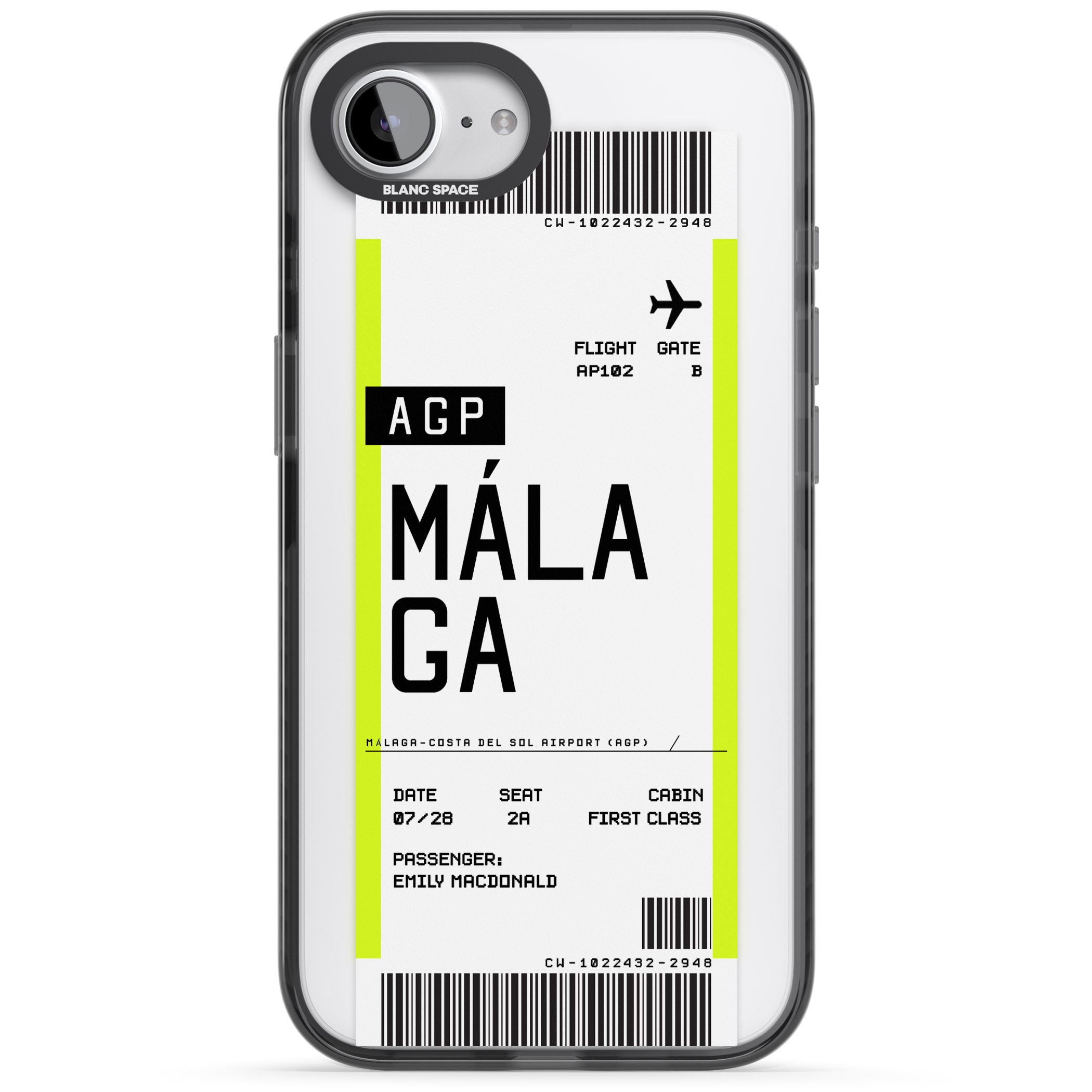Personalised Málaga Boarding Pass