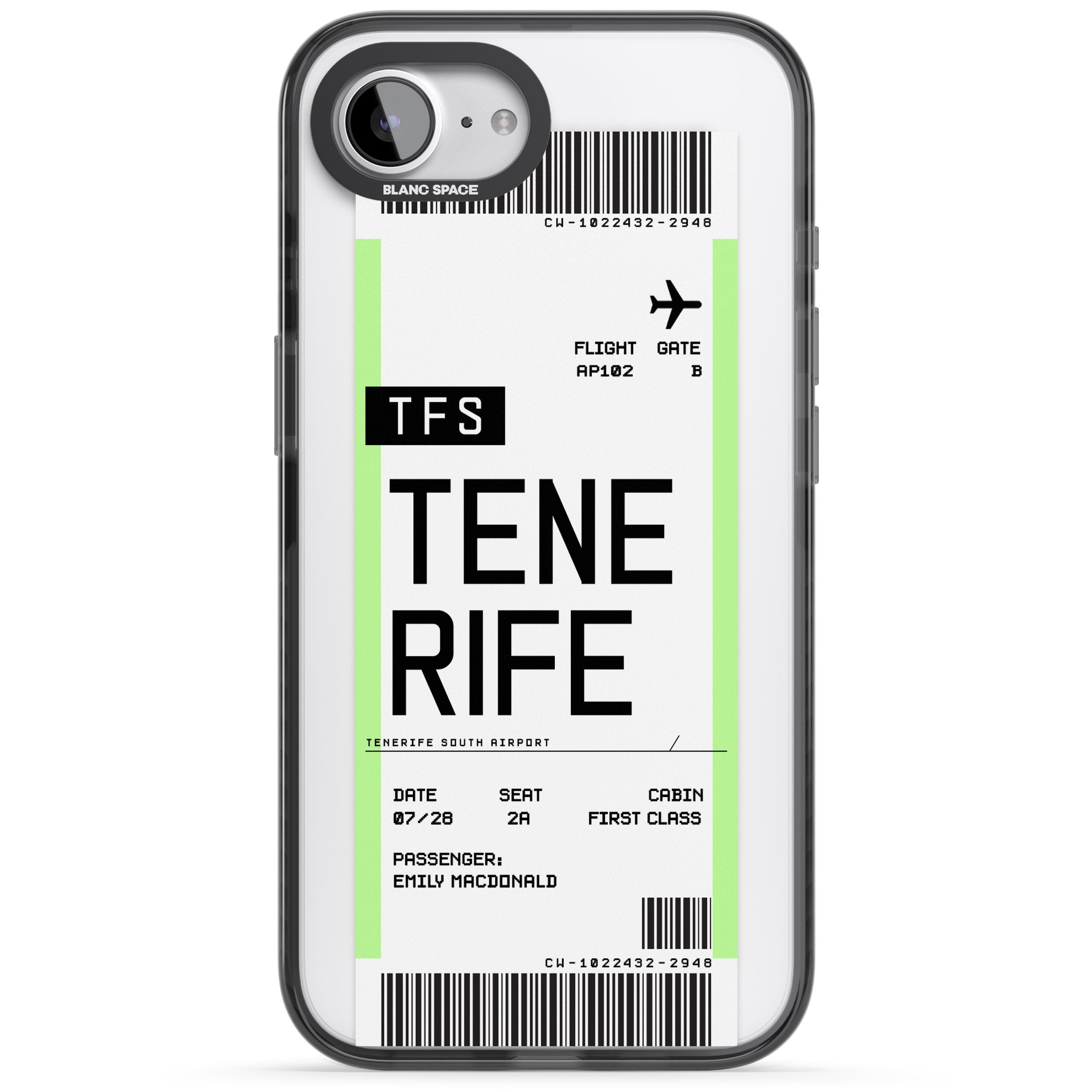 Personalised Tenerife Boarding Pass