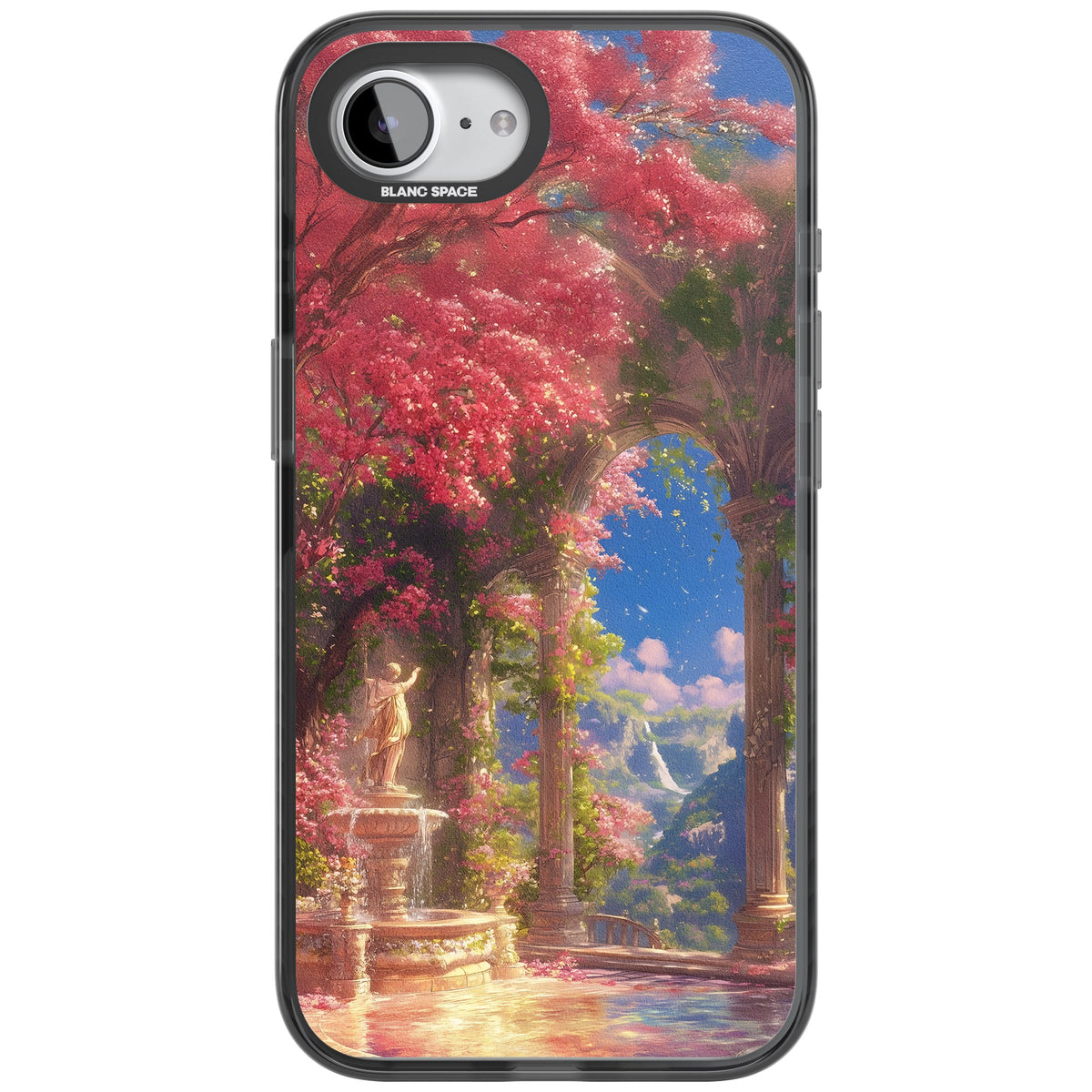 Castle Blossom iPhone 16e / iPhone 17e Impact Black Phone Case front