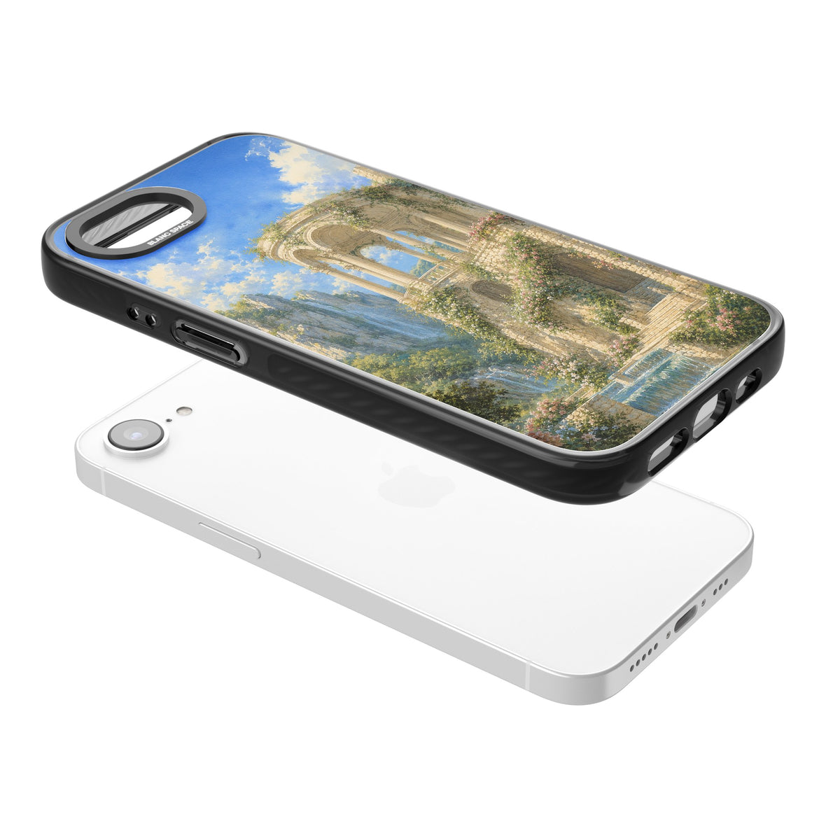 Palace Pavilion iPhone 16e / iPhone 17e Impact Black Phone Case angled