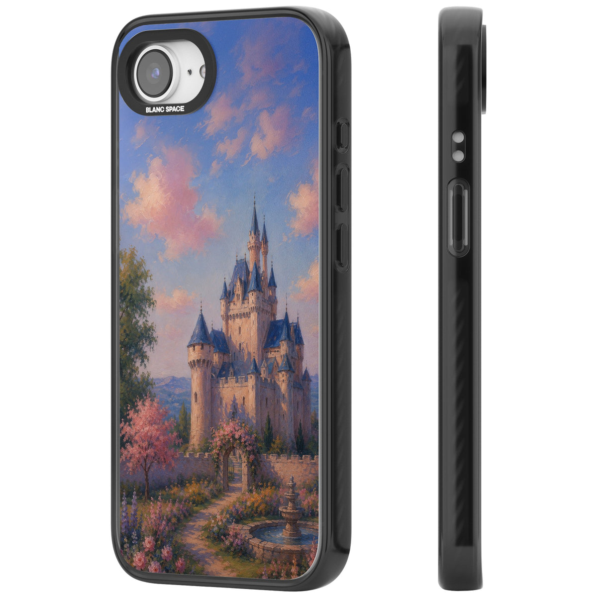 Enchanted Kingdom iPhone 16e / iPhone 17e Impact Black Phone Case side