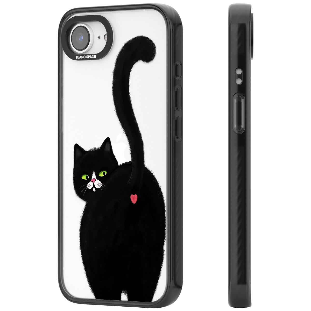 The Cat's Kiss iPhone 16e / iPhone 17e Impact Black Phone Case side