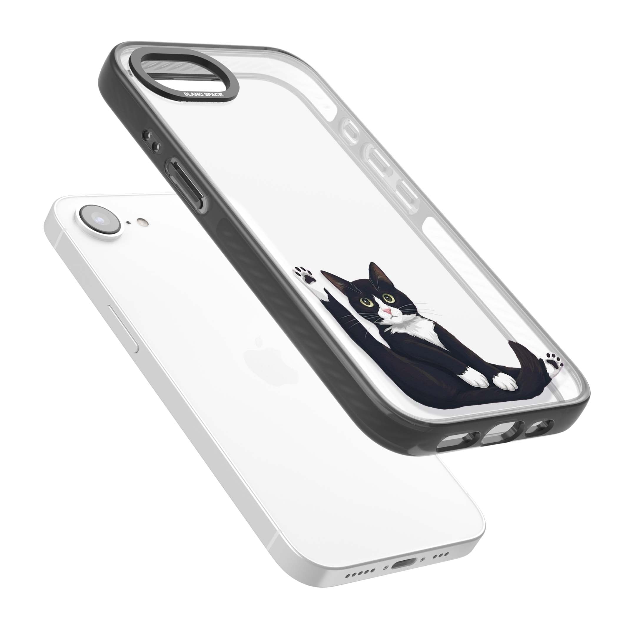 Mid-Groom Cat animals iPhone case | Black Impact case for iPhone 16e, iPhone 17e