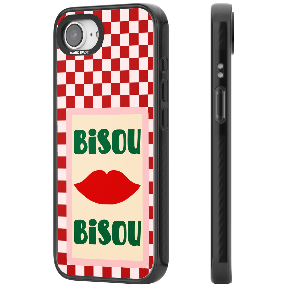 Bisou iPhone 16e / iPhone 17e Impact Black Phone Case side