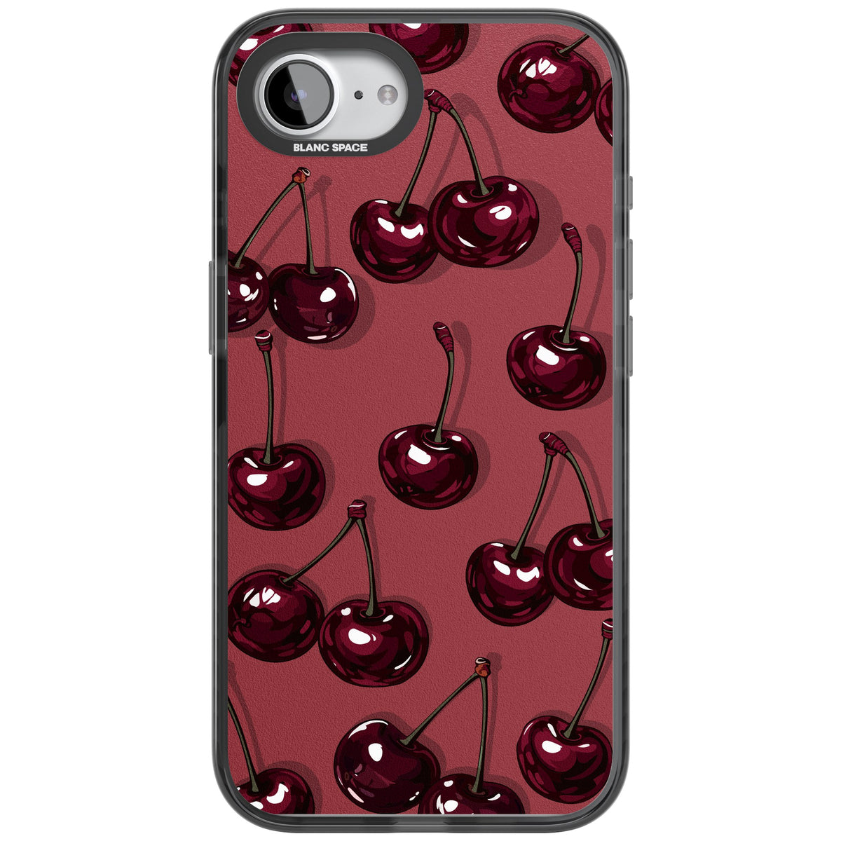 Cherry Rebel iPhone 16e / iPhone 17e Impact Black Phone Case front