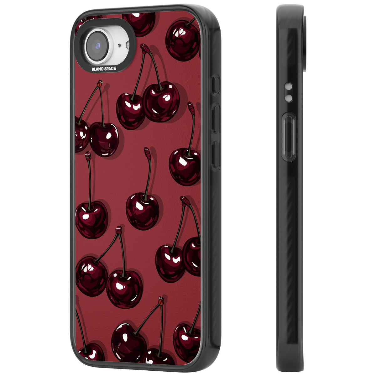 Cherry Rebel iPhone 16e / iPhone 17e Impact Black Phone Case side