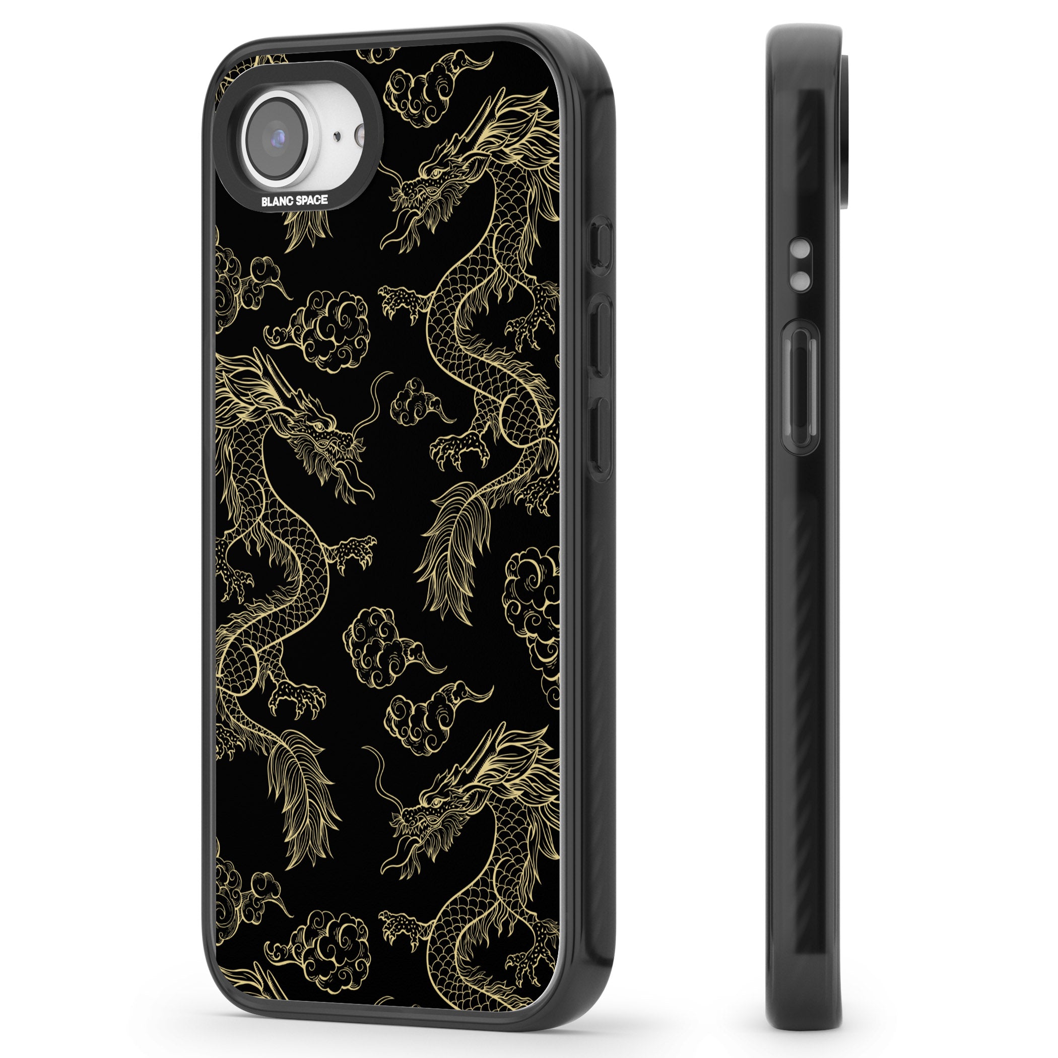 Black And Gold Dragon Pattern