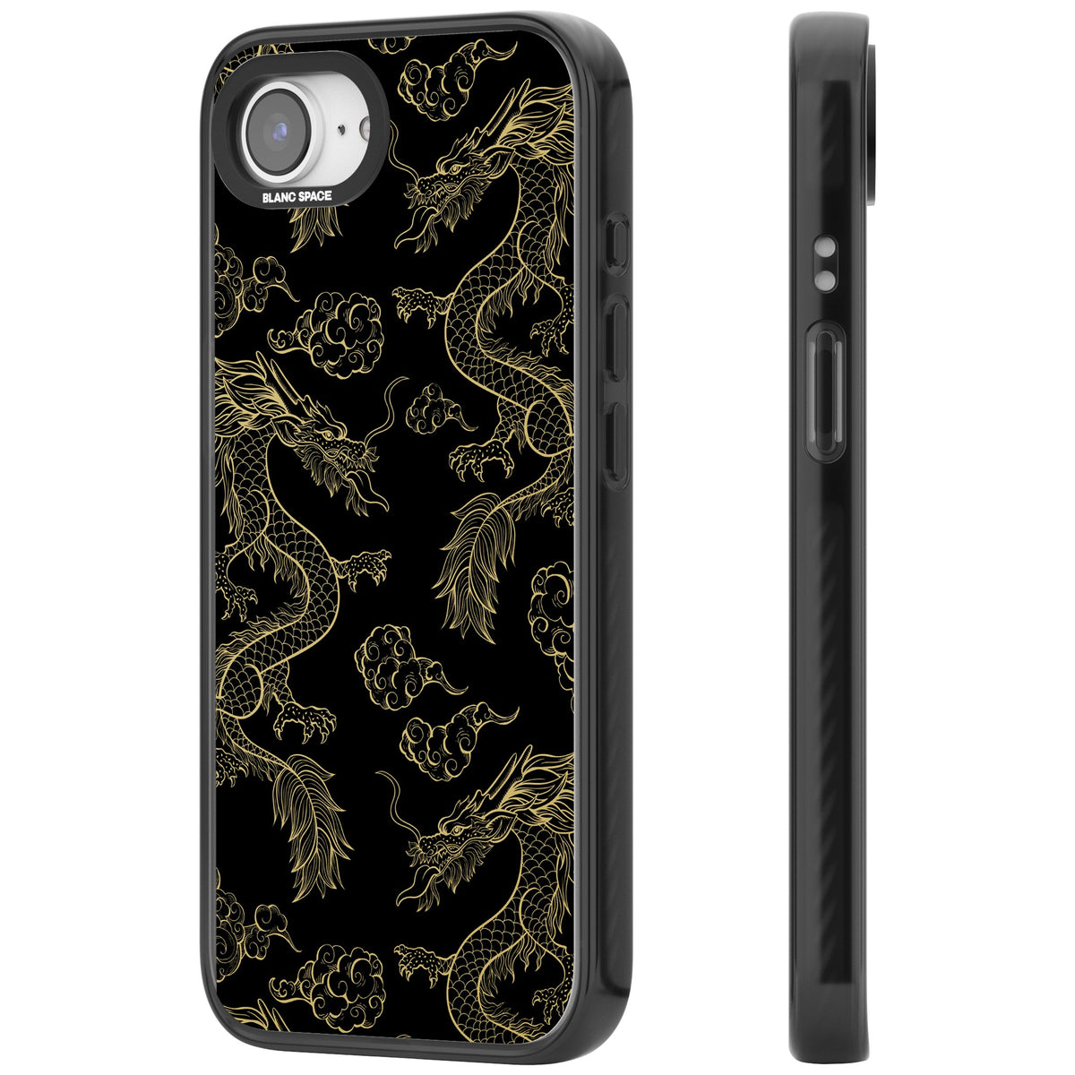 Golden Dynasty iPhone 16e / iPhone 17e Impact Black Phone Case side