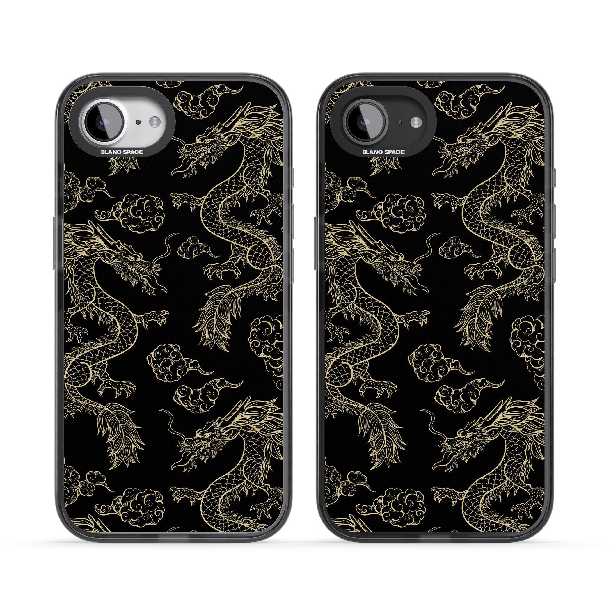 Black And Gold Dragon Pattern