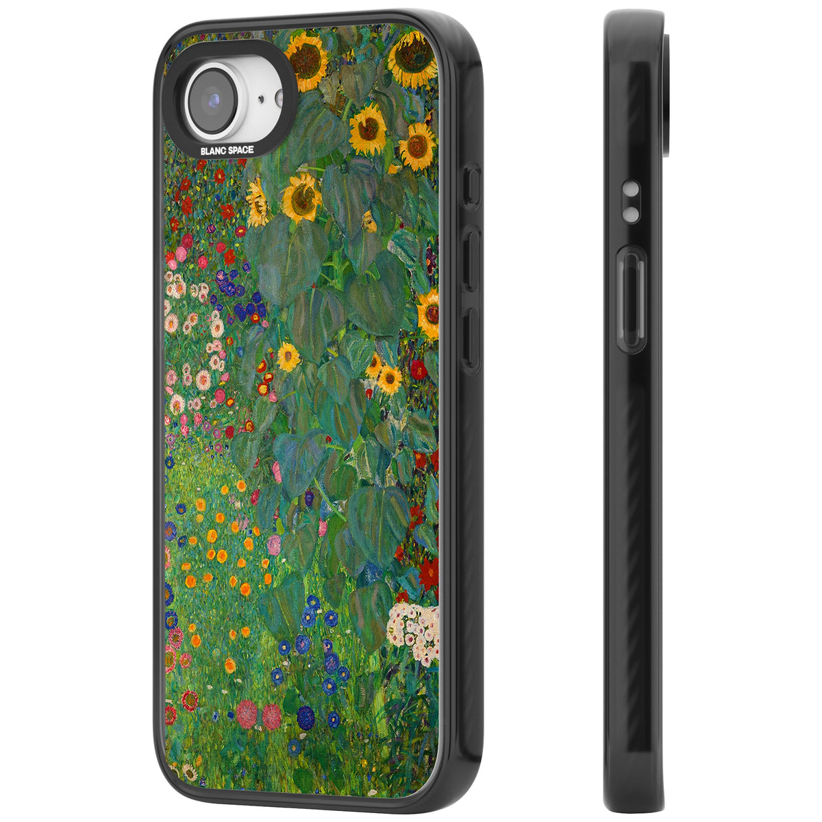 Farm Garden With Sunflowers iPhone 16e / iPhone 17e Impact Black Phone Case side
