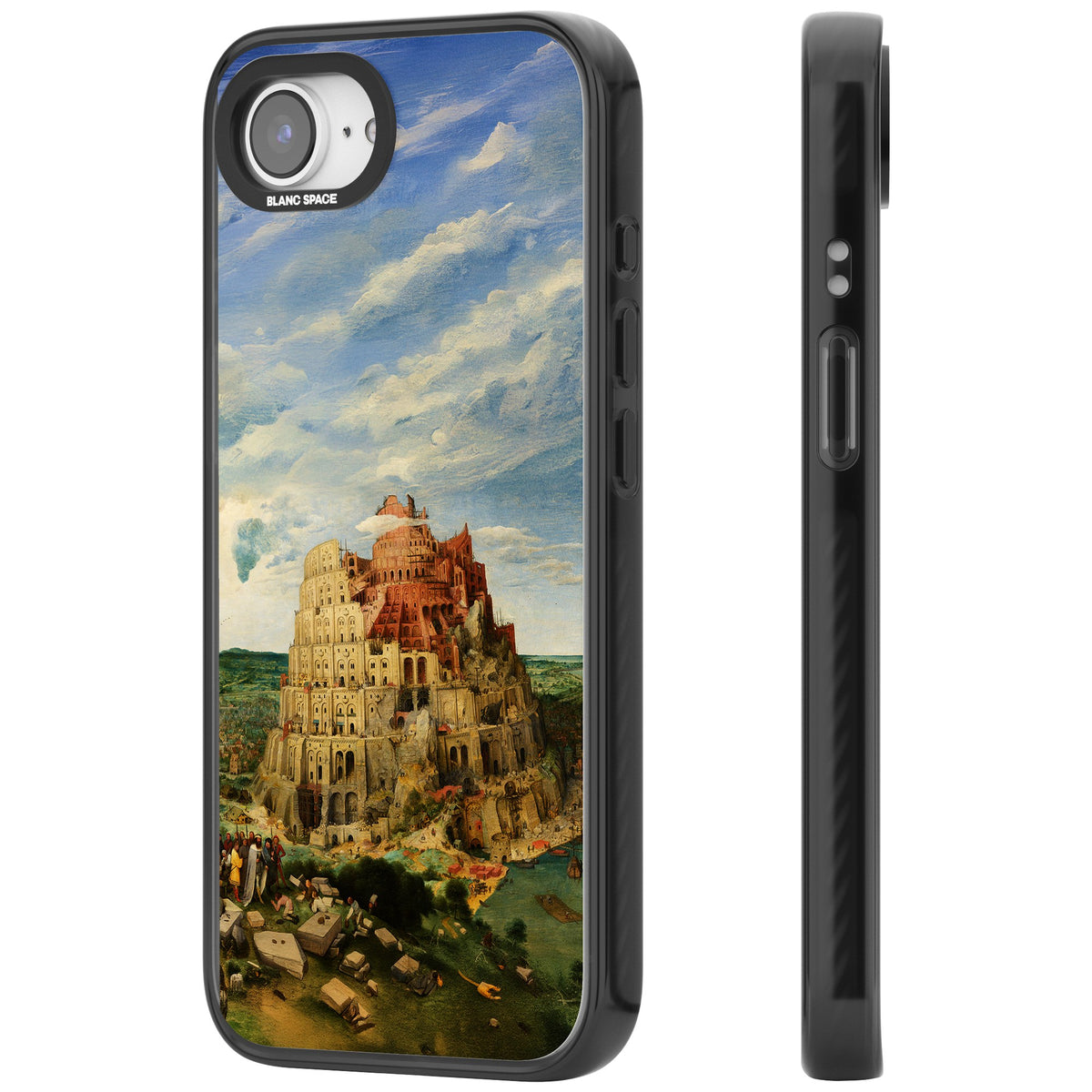 Tower Of Babel iPhone 16e / iPhone 17e Impact Black Phone Case side