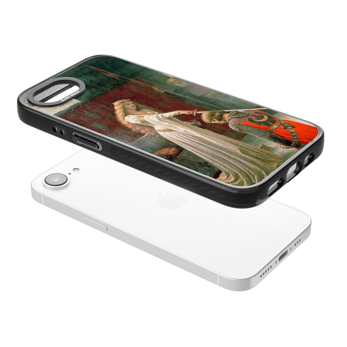 The Accolade iPhone 16e / iPhone 17e Impact Black Phone Case angled