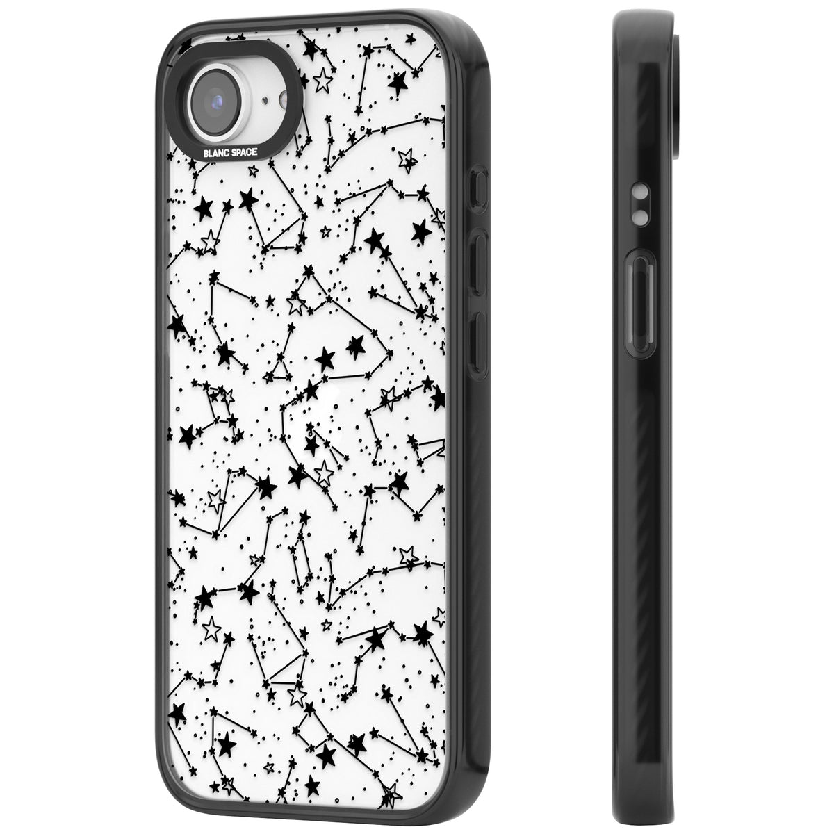 Midnight Constellations iPhone 16e / iPhone 17e Impact Black Phone Case side