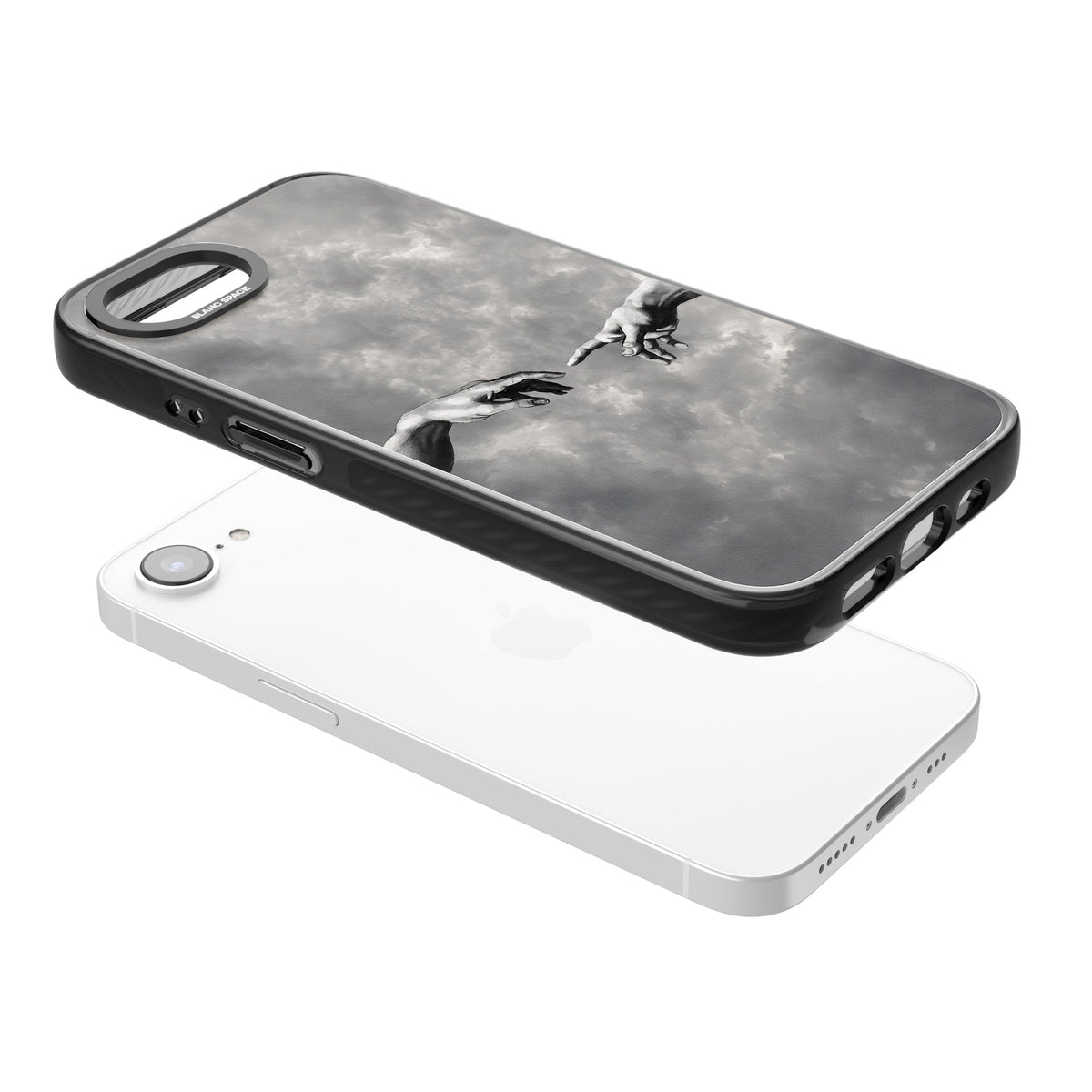 Creation iPhone 16e / iPhone 17e Impact Black Phone Case angled
