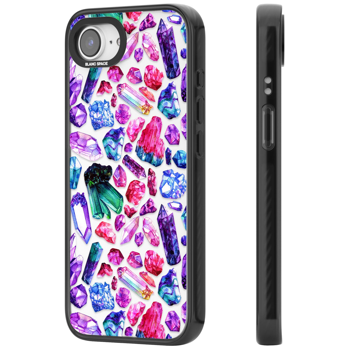 Rainbow Crystals iPhone 16e / iPhone 17e Impact Black Phone Case side